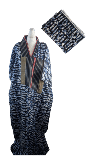 Aso Oke Boubou dress with hair tie